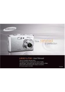 Samsung L 830 manual. Camera Instructions.